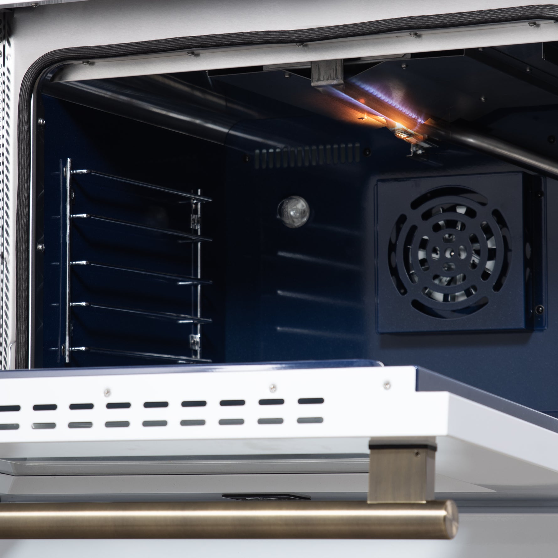 Forno Massimo 30-Inch White Freestanding Gas Range, 5 Burners, True Convection Oven - BonPrix Électroménagers