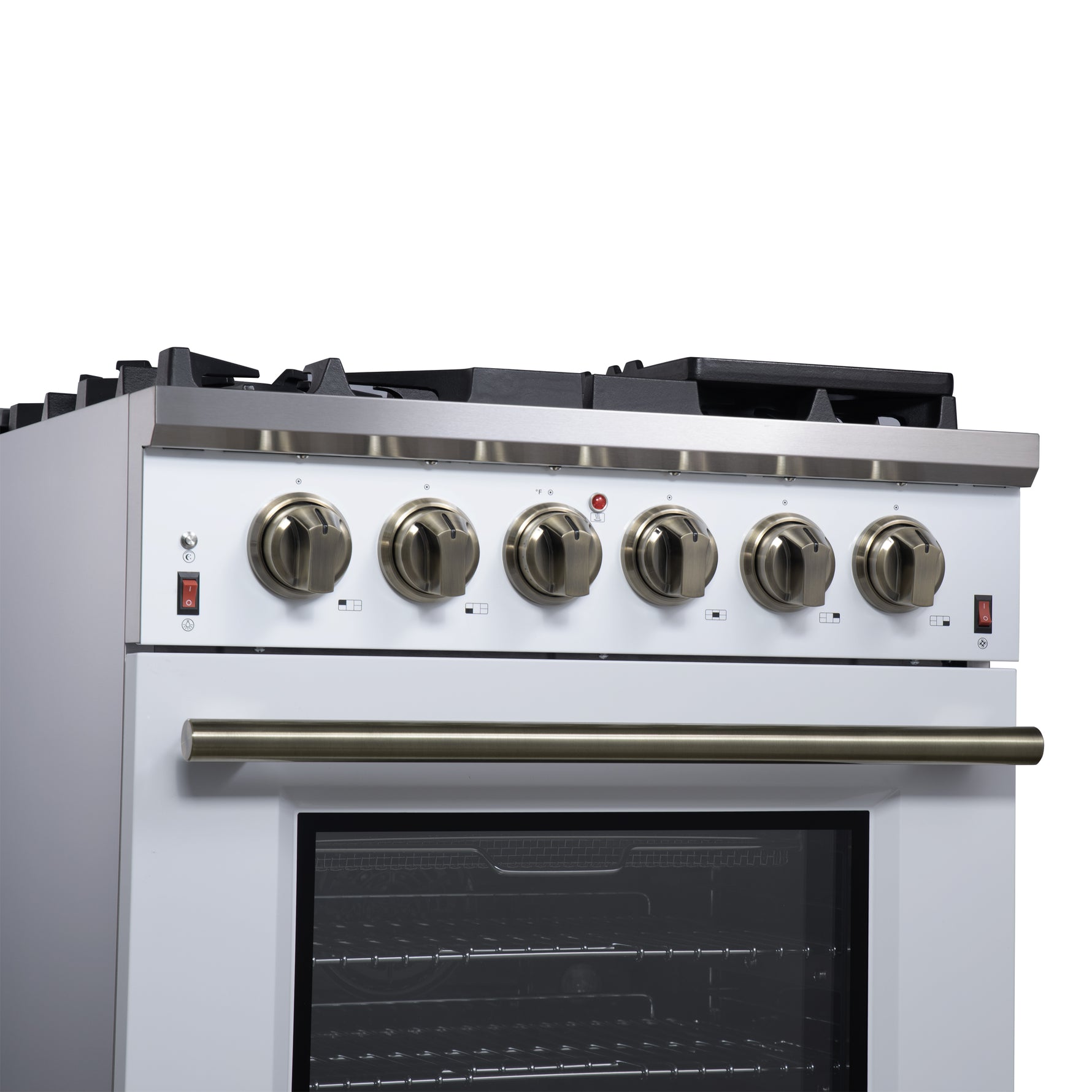 Forno Massimo 30-Inch White Freestanding Gas Range, 5 Burners, True Convection Oven - BonPrix Électroménagers