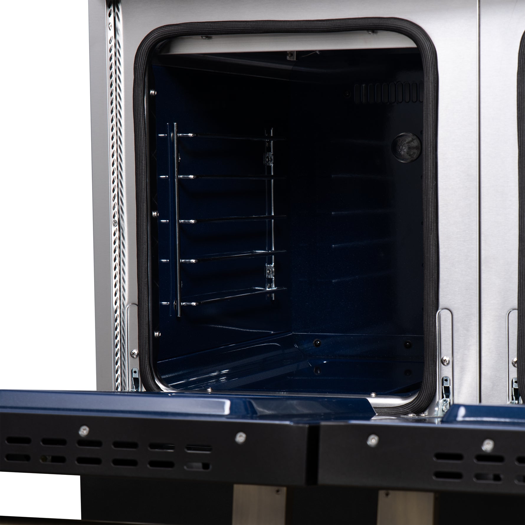 Forno Massimo 48-Inch Black Freestanding Gas Range, 8 Burners, True Convection Oven - BonPrix Électroménagers