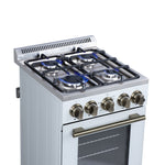 Forno Lamazze 20 Inch Freestanding Gas Range in White, Compact Design - BonPrix Électroménagers