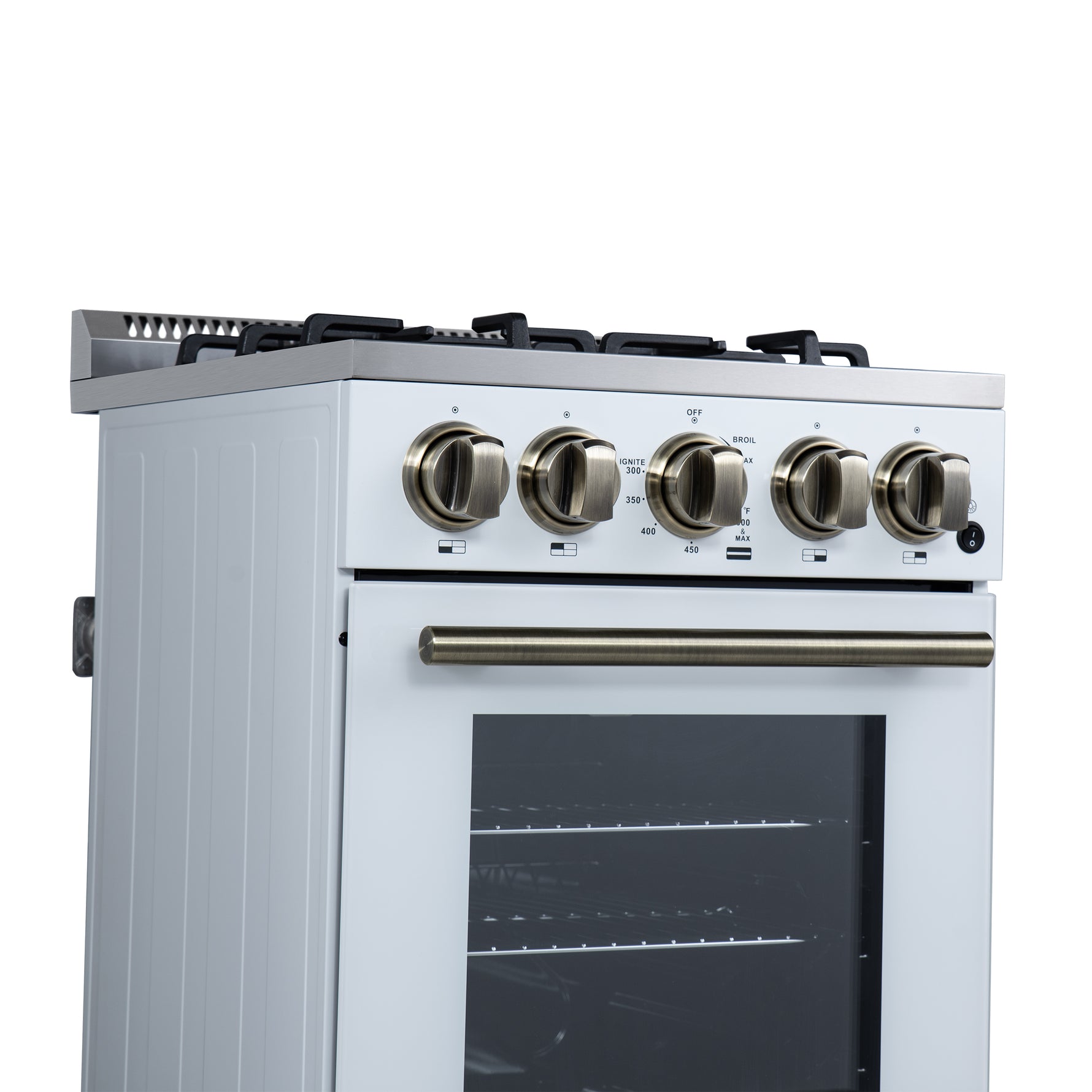 Forno Lamazze 20 Inch Freestanding Gas Range in White, Compact Design - BonPrix Électroménagers