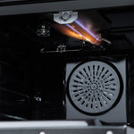 Forno Breno 24 Inch Freestanding Gas Range in Black with Antique Brass, Compact Design - BonPrix Électroménagers
