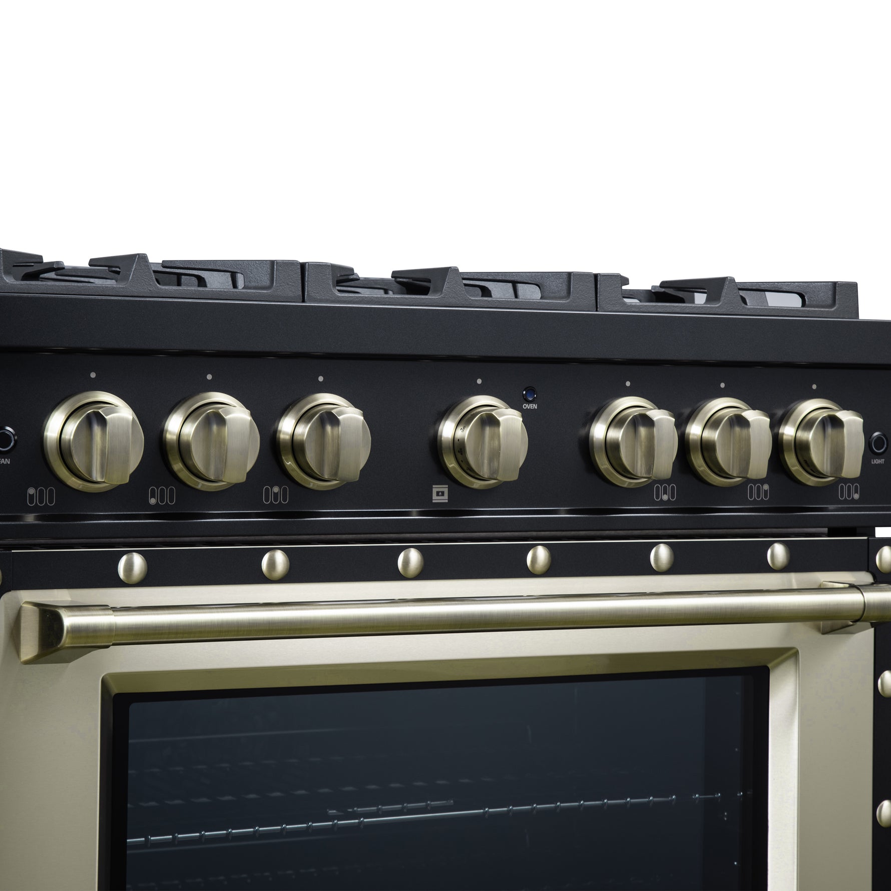 Valente 36" Gas Range in Black, 6 Sealed Burnes, 71 000 BTU Cooktop Output , 5.2 Cu.Ft. convection Oven, Telescopic Racks - BonPrix Électroménagers