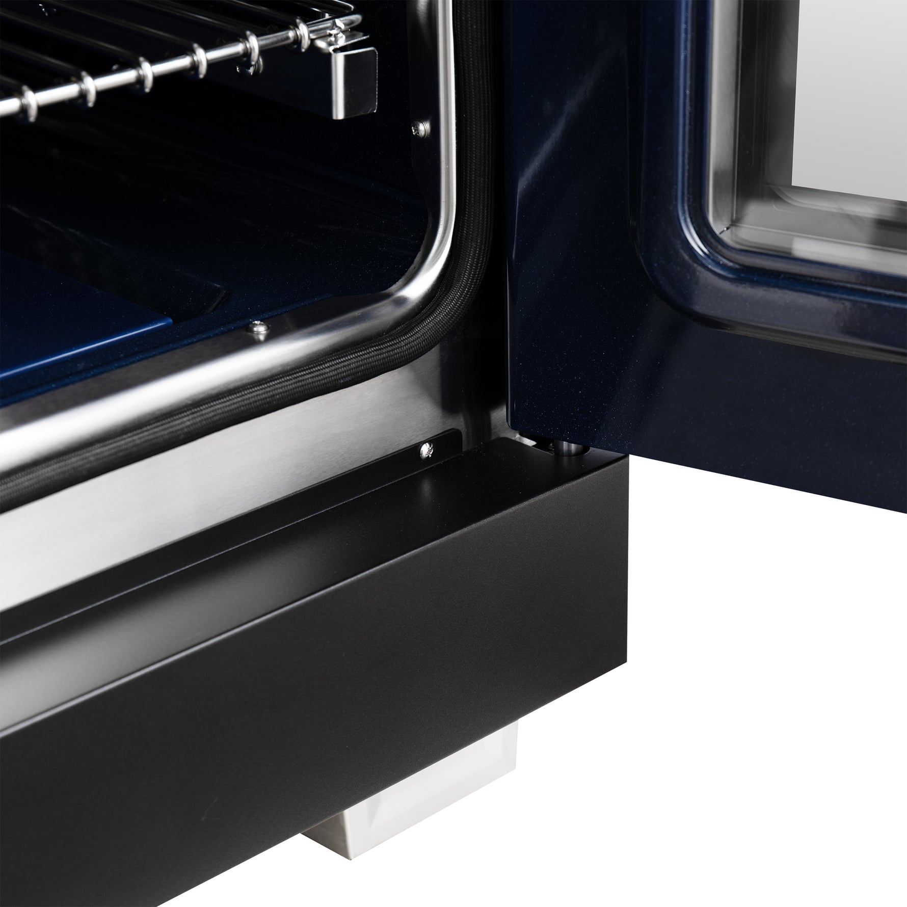 Forno Capriasca 36-Inch Black Freestanding French Door Gas Range, 6 Burners, Convection Oven, Energy Efficient - BonPrix Électroménagers