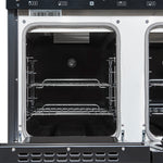 Forno Antico 48-Inch Freestanding Gas Range, Black, Antique Brass Design, 8 Burners, Griddle, Double Ovens, Energy Efficient - BonPrix Électroménagers