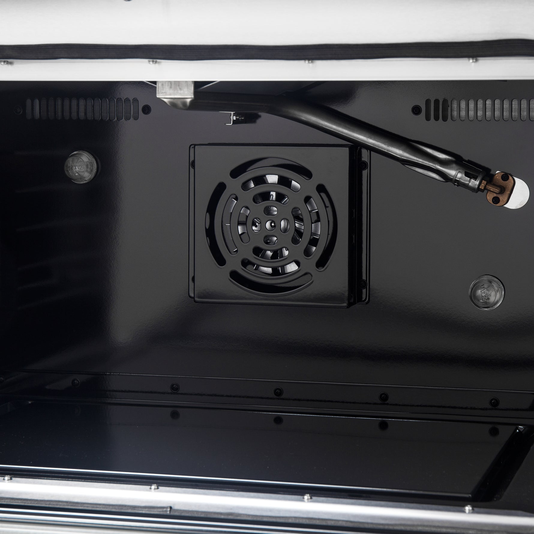 Forno Galiano 36-inch Freestanding Gas Range in Black with Antique Brass Design, 6 Burners, 83,000 BTU, 5.36 cu.ft. Convection Oven - BonPrix Électroménagers