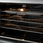 Giovanni 30-inch Gas Range Black & Antique Brass Design, 5 Burners 67,000 BTU, 4.32 cu.ft. Convection Oven - BonPrix Électroménagers