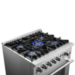 FORNO Giovanni 30-inch Gas Range Stainless Steel, 5 Burners 67,000 BTU, 4.32 cu.ft. Convection Oven - BonPrix Électroménagers