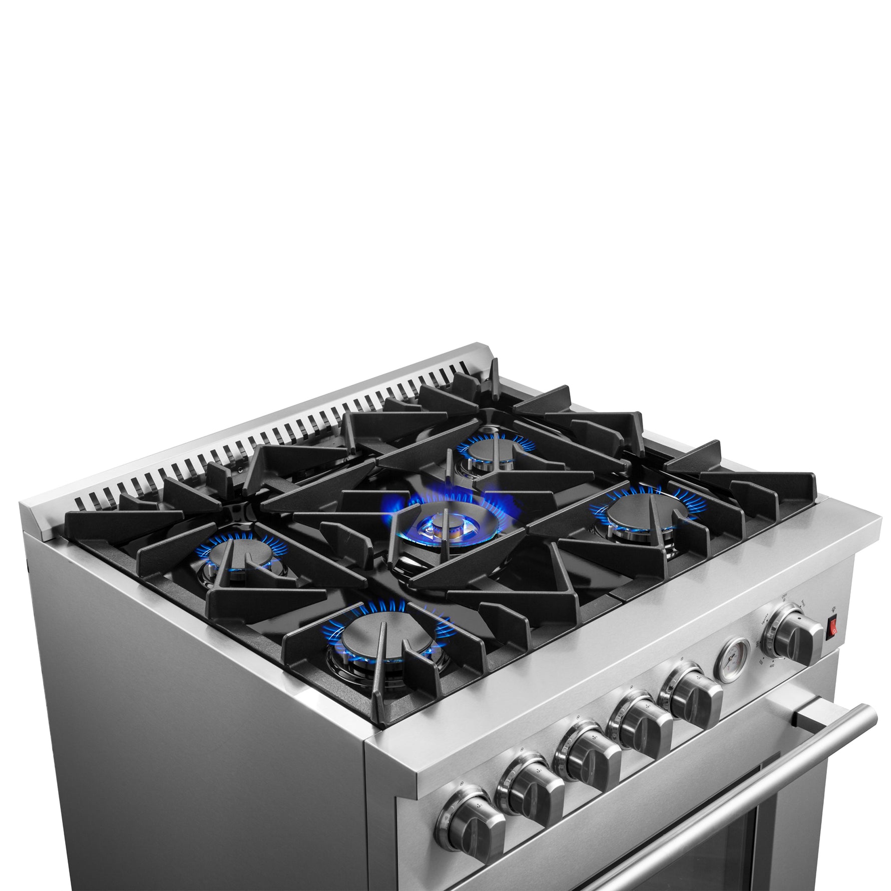 FORNO Giovanni 30-inch Gas Range Stainless Steel, 5 Burners 67,000 BTU, 4.32 cu.ft. Convection Oven - BonPrix Électroménagers
