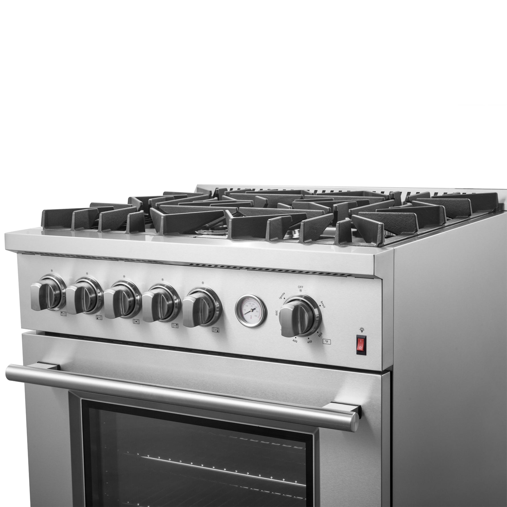 FORNO Giovanni 30-inch Gas Range Stainless Steel, 5 Burners 67,000 BTU, 4.32 cu.ft. Convection Oven - BonPrix Électroménagers