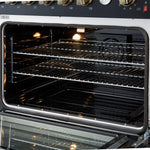Marco 36-Inch Gas Range Black & Antique Brass Design, 6 Burners 67,000 BTU, 5.36 cu.ft. Convection Oven - BonPrix Électroménagers
