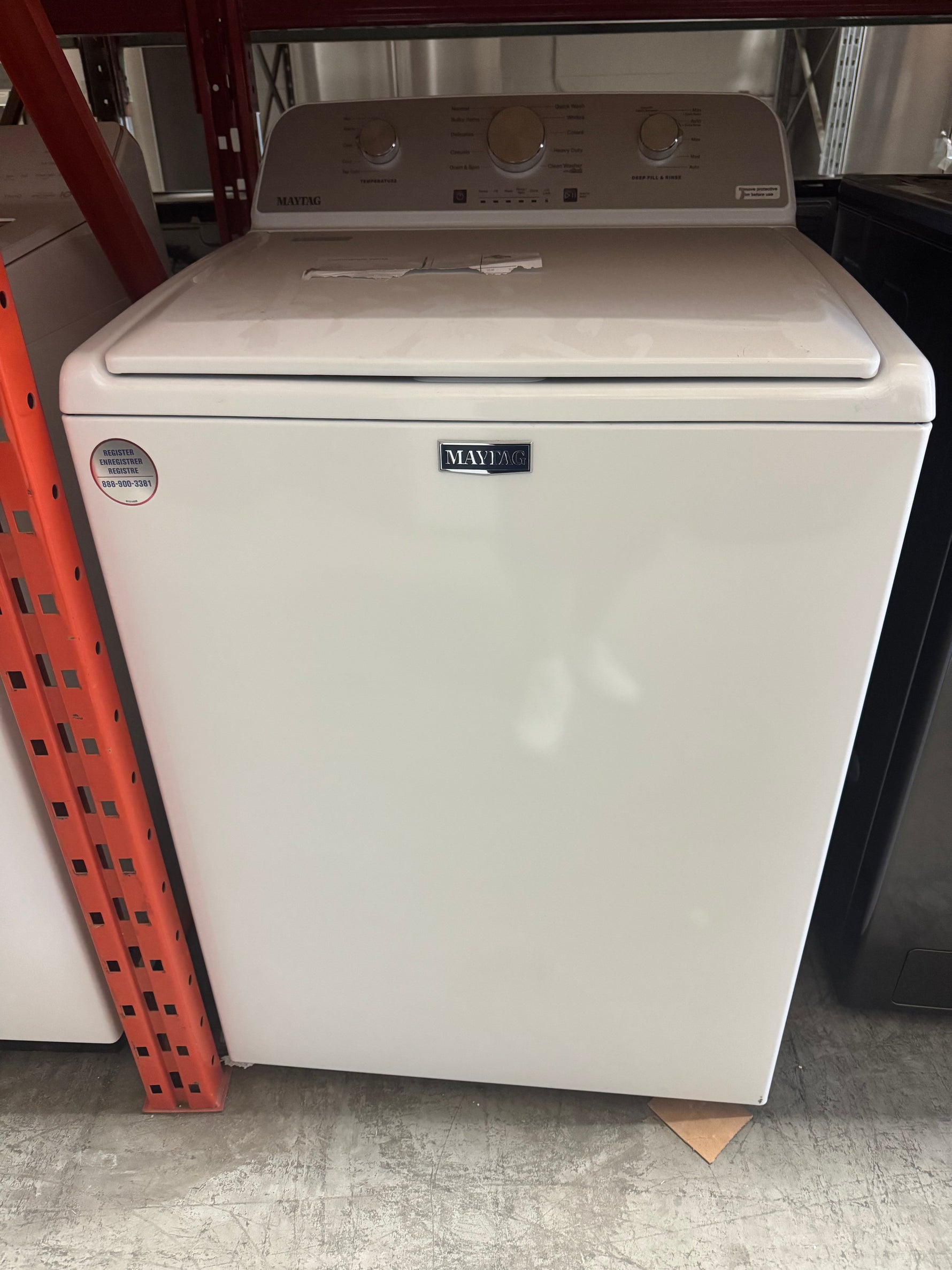 MVW4505MW - WASHERS - Maytag - Top Loading - White - Open Box - BonPrix Électroménagers