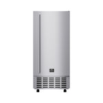 Cristallo 15 Inch Freestanding/Undercounter Ice maker, 66.1 lbs Chewable nugget, 8 kg / 17.6 lbs of ice storage, Stainless steel