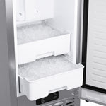 Cristallo 15 Inch Freestanding/Undercounter Ice maker, 66.1 lbs Chewable nugget, 8 kg / 17.6 lbs of ice storage, Stainless steel