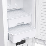 Cristallo 15 Inch Freestanding/Undercounter Ice maker, 66.1 lbs Chewable nugget, 8 kg / 17.6 lbs of ice storage, White
