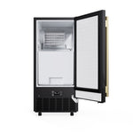 Cristallo 15 Inch Freestanding/Undercounter Ice maker, 79.4 lbs Cubed Ice daily, 12 kg / 26.5 lbs ice bin, Black