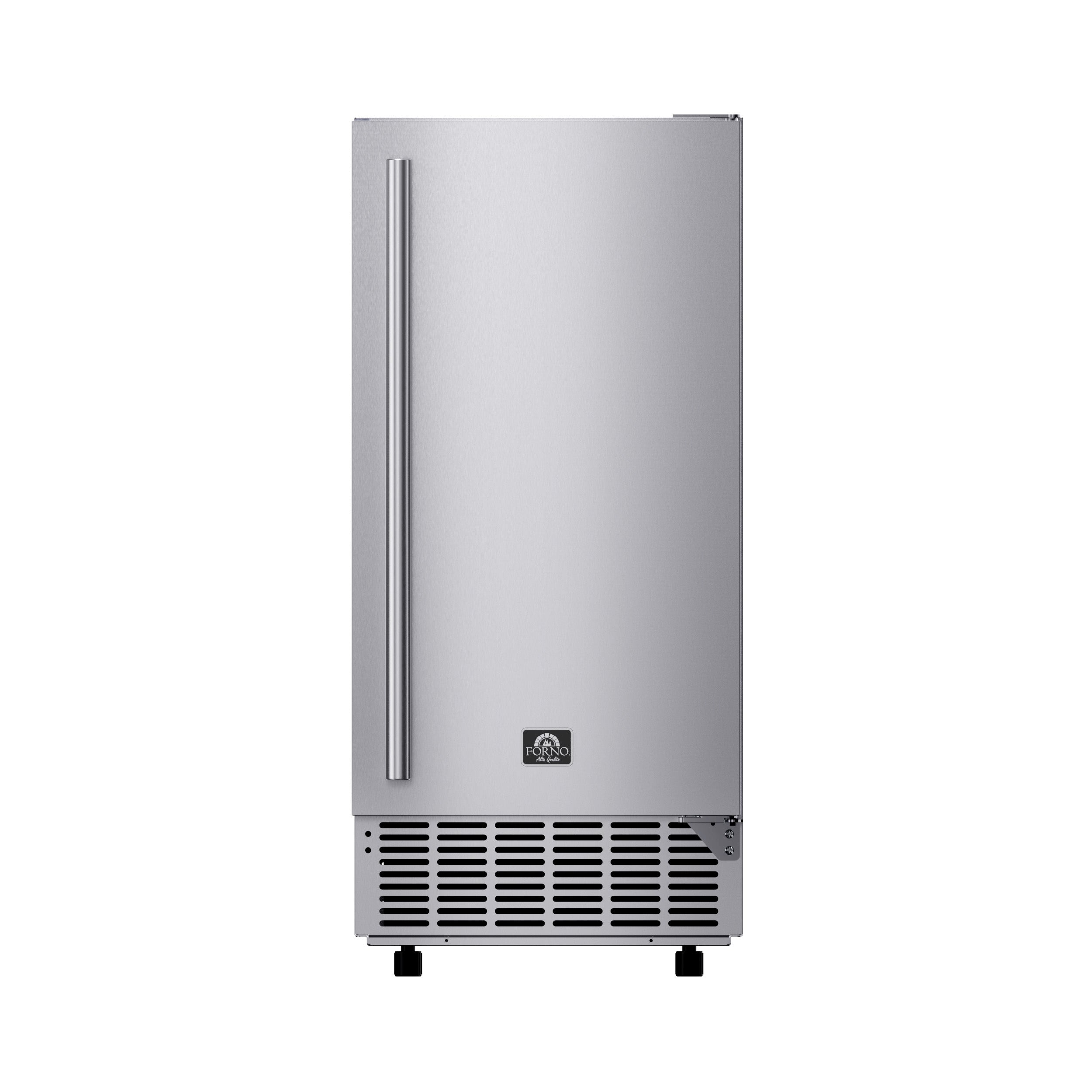 Cristallo 15 Inch Freestanding/Undercounter Ice maker, 79.4 lbs Cubed Ice daily, 12 kg / 26.5 lbs ice bin, Stainless steel
