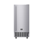 Cristallo 15 Inch Freestanding/Undercounter Ice maker, 79.4 lbs Cubed Ice daily, 12 kg / 26.5 lbs ice bin, Stainless steel