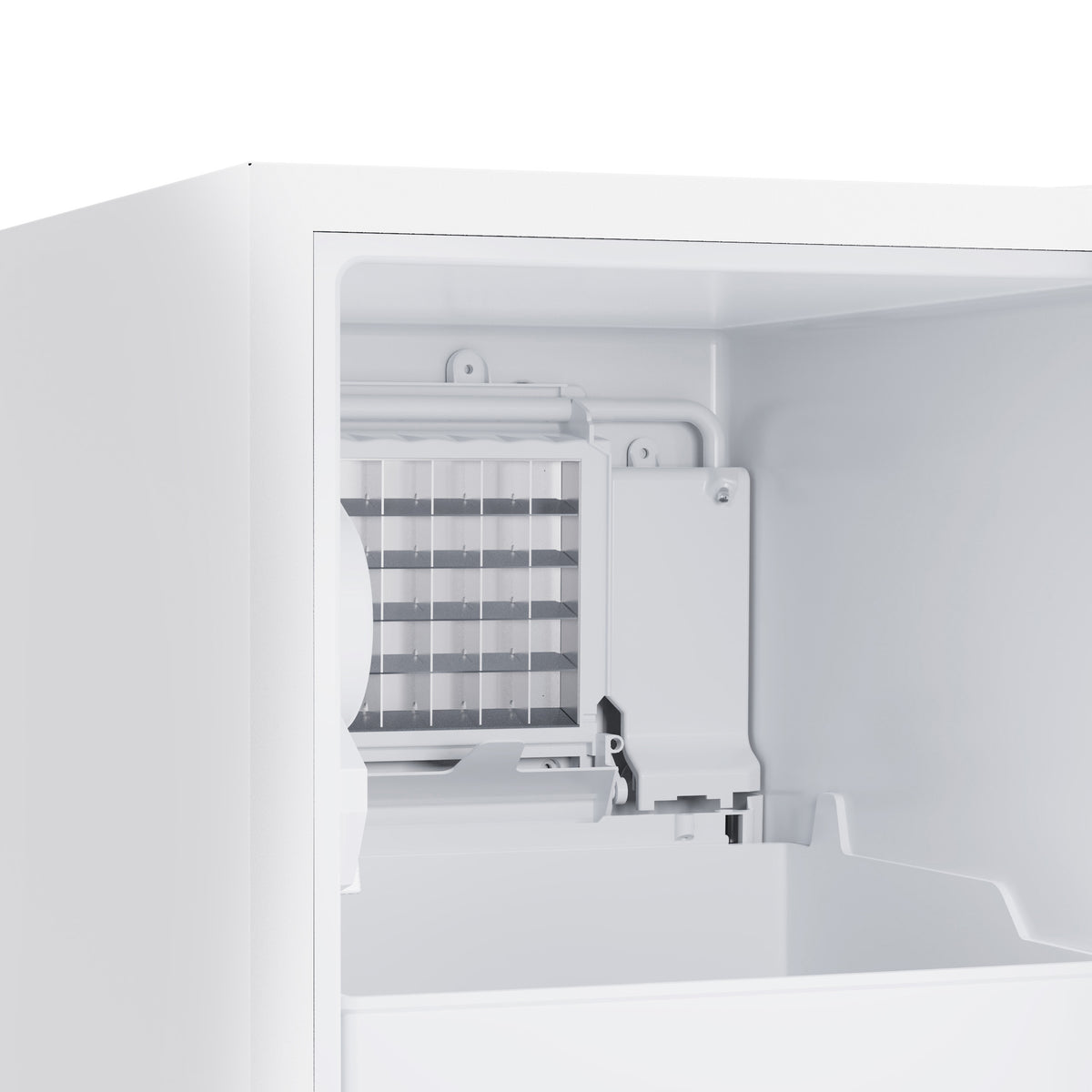 Cristallo 15 Inch Freestanding/Undercounter Ice maker, 79.4 lbs Cubed Ice daily, 12 kg / 26.5 lbs ice bin, White