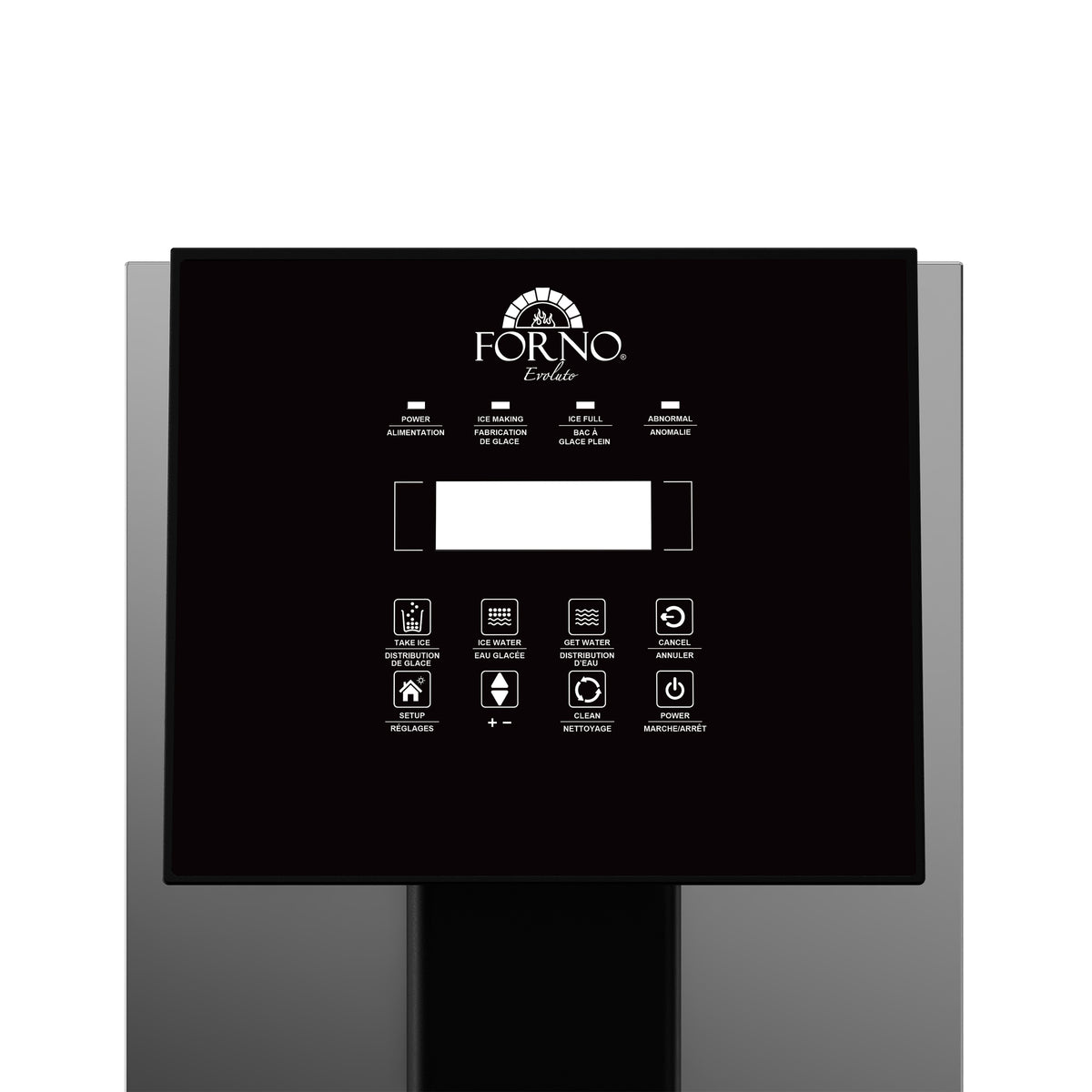 Fresco 10 Inch Countertop Ice Maker & Dispenser, 66 lbs Chewable nugget Ice daily, Self-Clean, Touch Controls, Stainless Steel - BonPrix Électroménagers