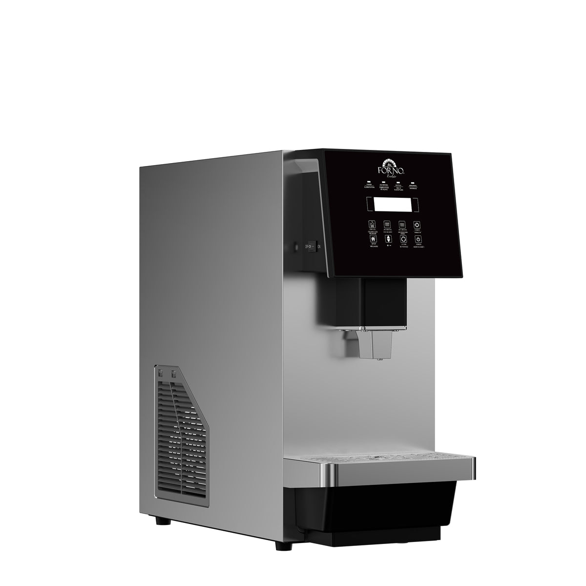 Fresco 10 Inch Countertop Ice Maker & Dispenser, 66 lbs Chewable nugget Ice daily, Self-Clean, Touch Controls, Stainless Steel - BonPrix Électroménagers