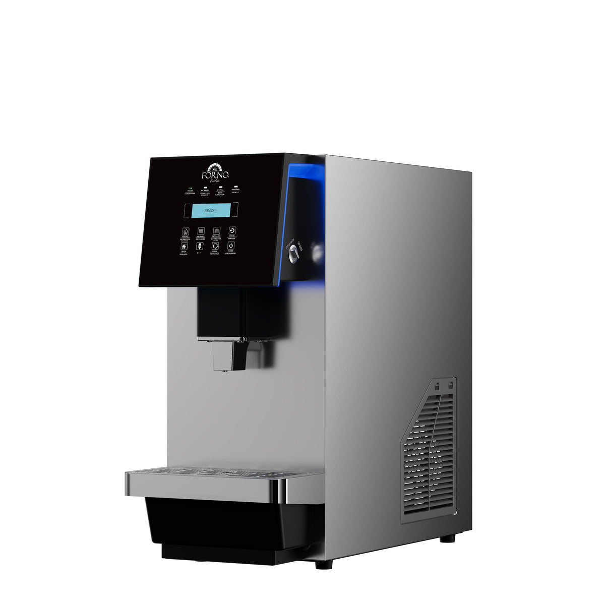 Fresco 10 Inch Countertop Ice Maker & Dispenser, 66 lbs Chewable nugget Ice daily, Self-Clean, Touch Controls, Stainless Steel - BonPrix Électroménagers