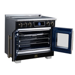 Maximus 36-Inch Induction range, French Door, 5 Cooking Zones, 5.36 cf. Convection Oven, Air Sous Vide, Air Fry Basket, Black