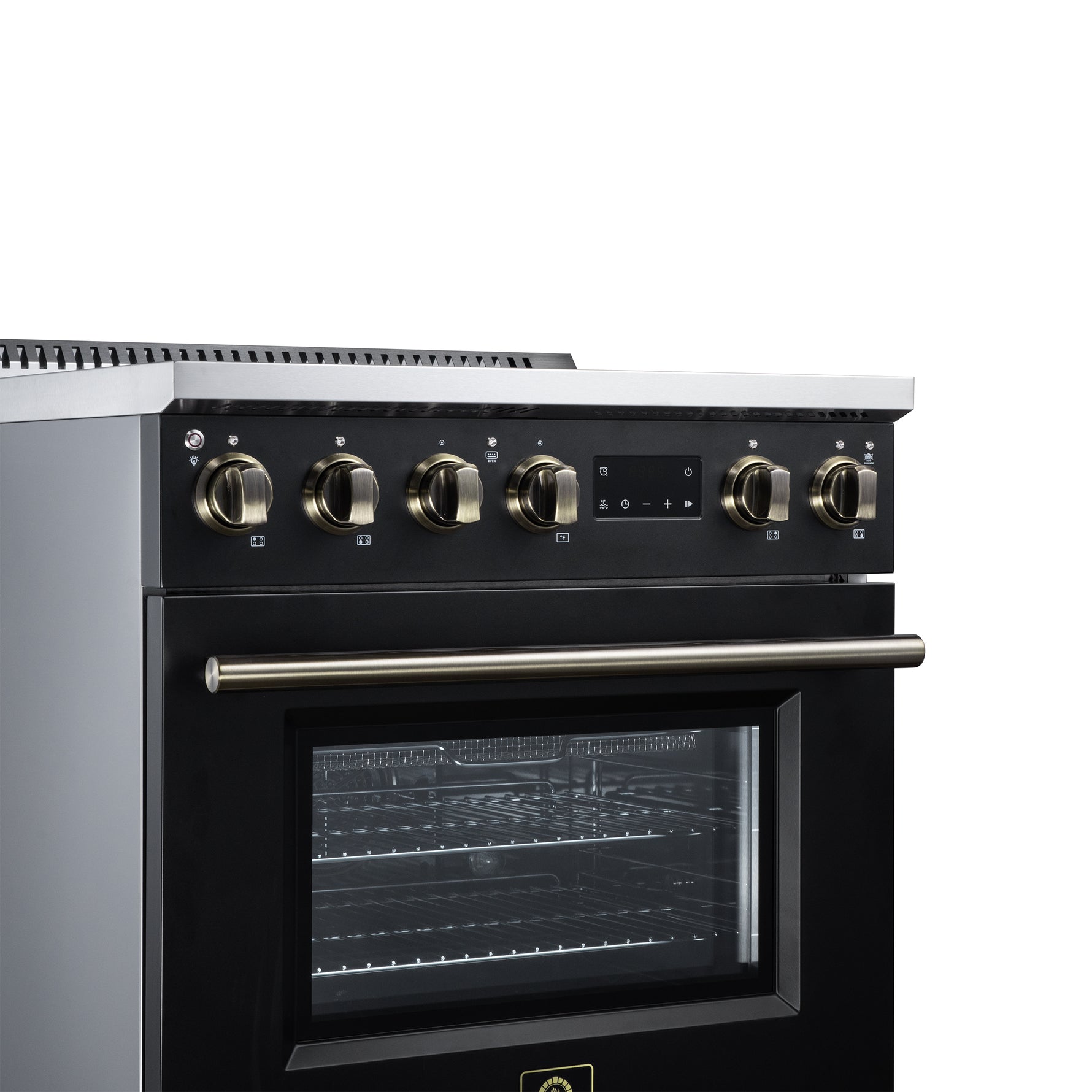 Torino 30 Inch Induction Range, 8,800W cooktop, 4.32 cf. True Convection Oven, Air Fry, Air Sous Vide, Smudge Resistant, Black