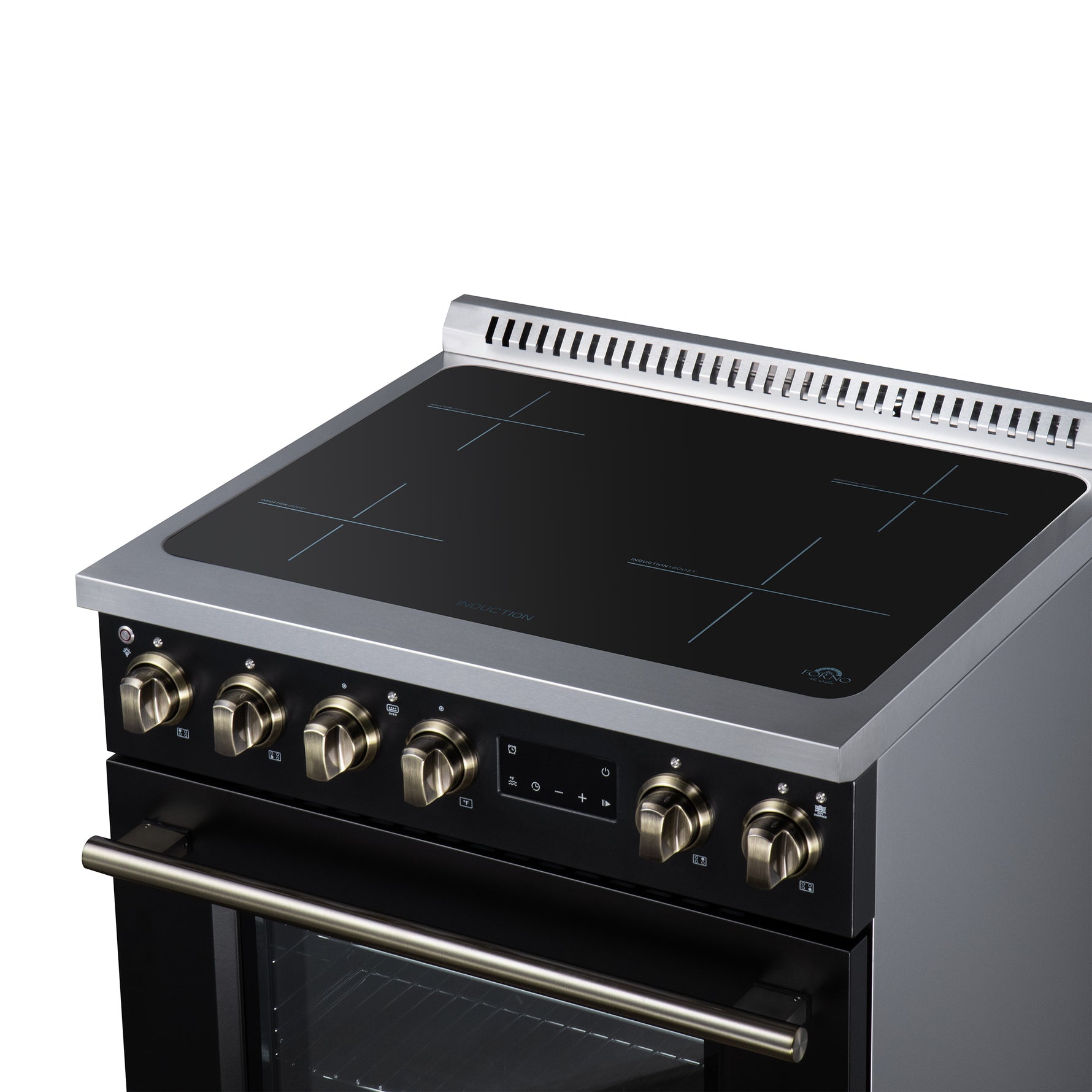 Torino 30 Inch Induction Range, 8,800W cooktop, 4.32 cf. True Convection Oven, Air Fry, Air Sous Vide, Smudge Resistant, Black