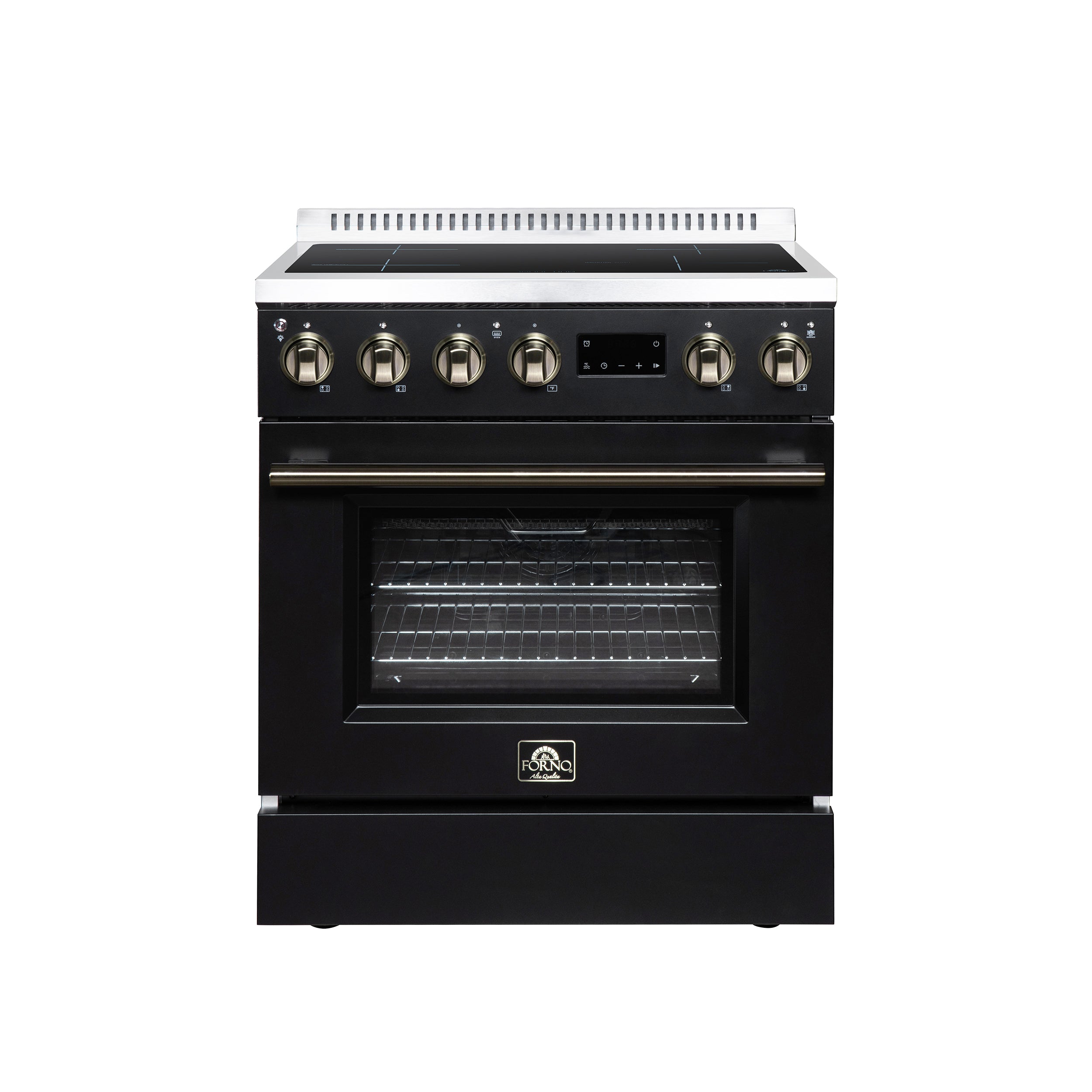 Torino 30 Inch Induction Range, 8,800W cooktop, 4.32 cf. True Convection Oven, Air Fry, Air Sous Vide, Smudge Resistant, Black
