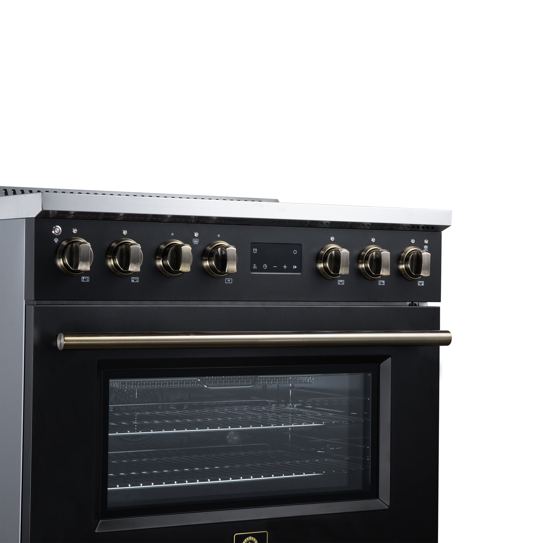 Torino 36 Inch Induction Range, 10,900W cooktop, 5.36 cf. True Convection Oven, Air Fry, Air Sous Vide, Smudge Resistant, Black