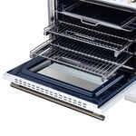 Maximus 30 Inch Induction Range, 8,800 Total Cooktop, 4.32 cf. True Convection Oven, Air Fryer, Air Sous Vide, White