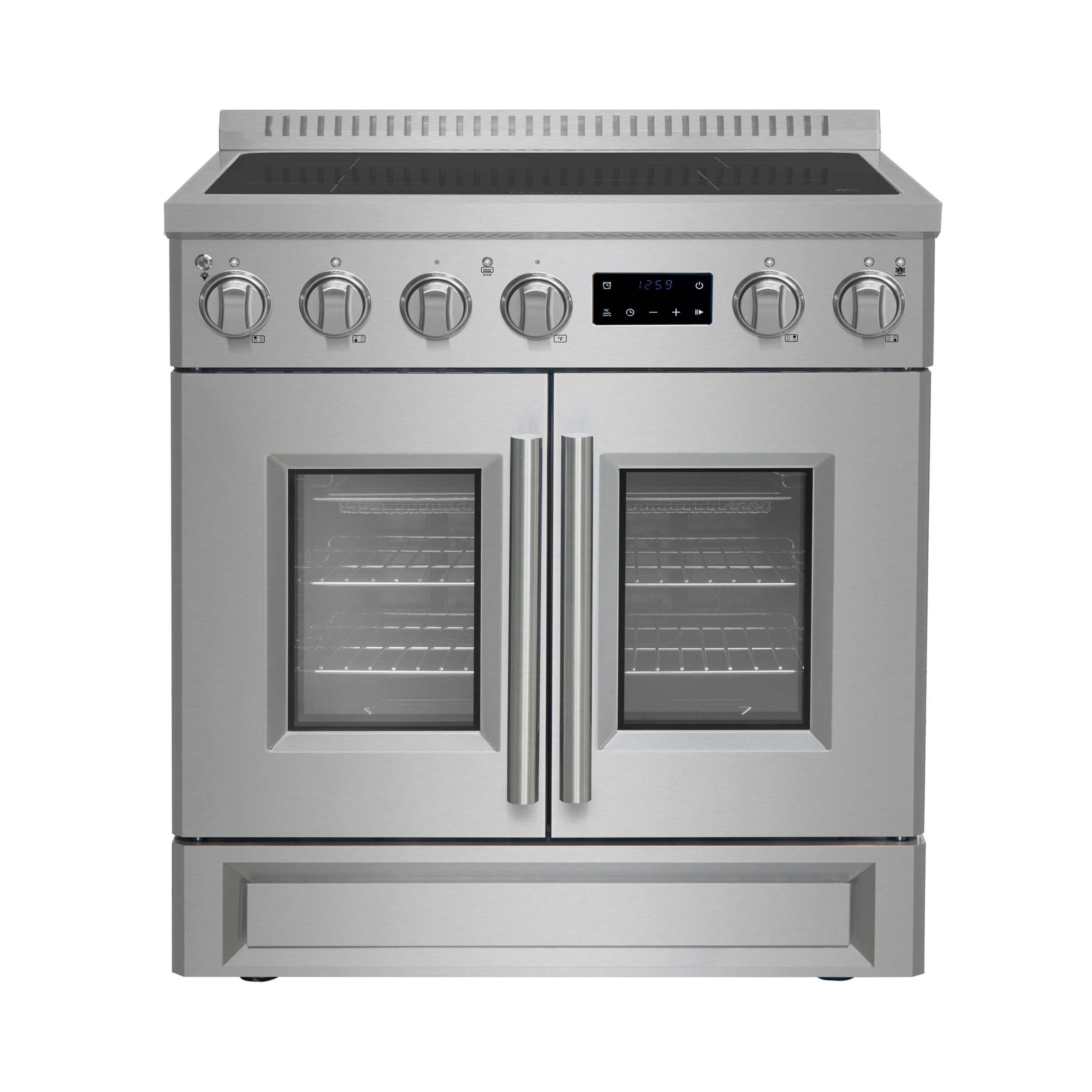 Forno Torino 30 Inch French Door Induction Range with Air Fryer and True Convection Oven - BonPrix Électroménagers