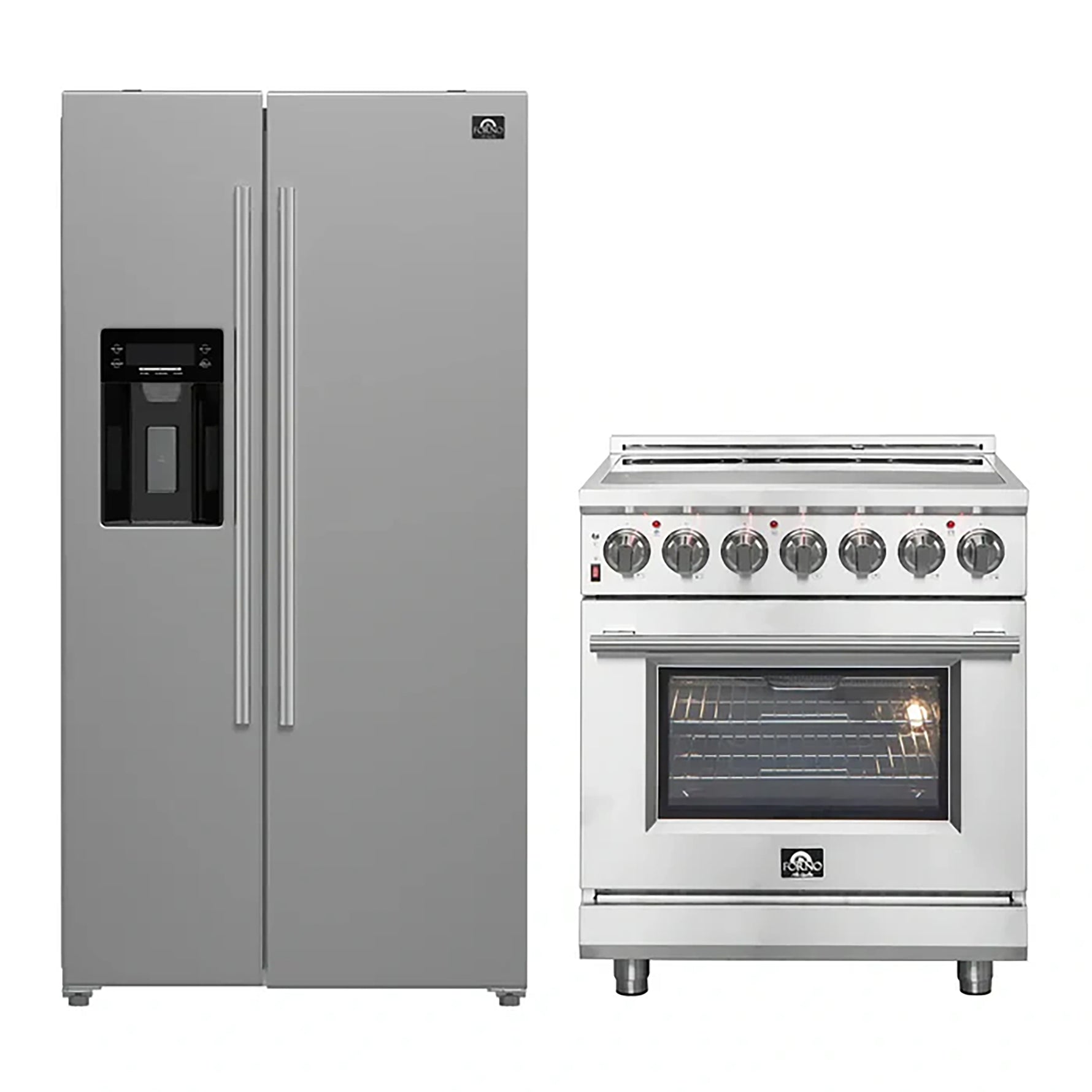 FORNO 2-Piece SS Kitchen Bundle - 30" Electric Range and 36" Bottom Freezer Refrigerator - BonPrix Électroménagers