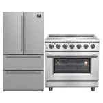 FORNO 2-Piece SS Kitchen Bundle - 36" Electric Range and 36" Bottom Freezer Refrigerator - BonPrix Électroménagers
