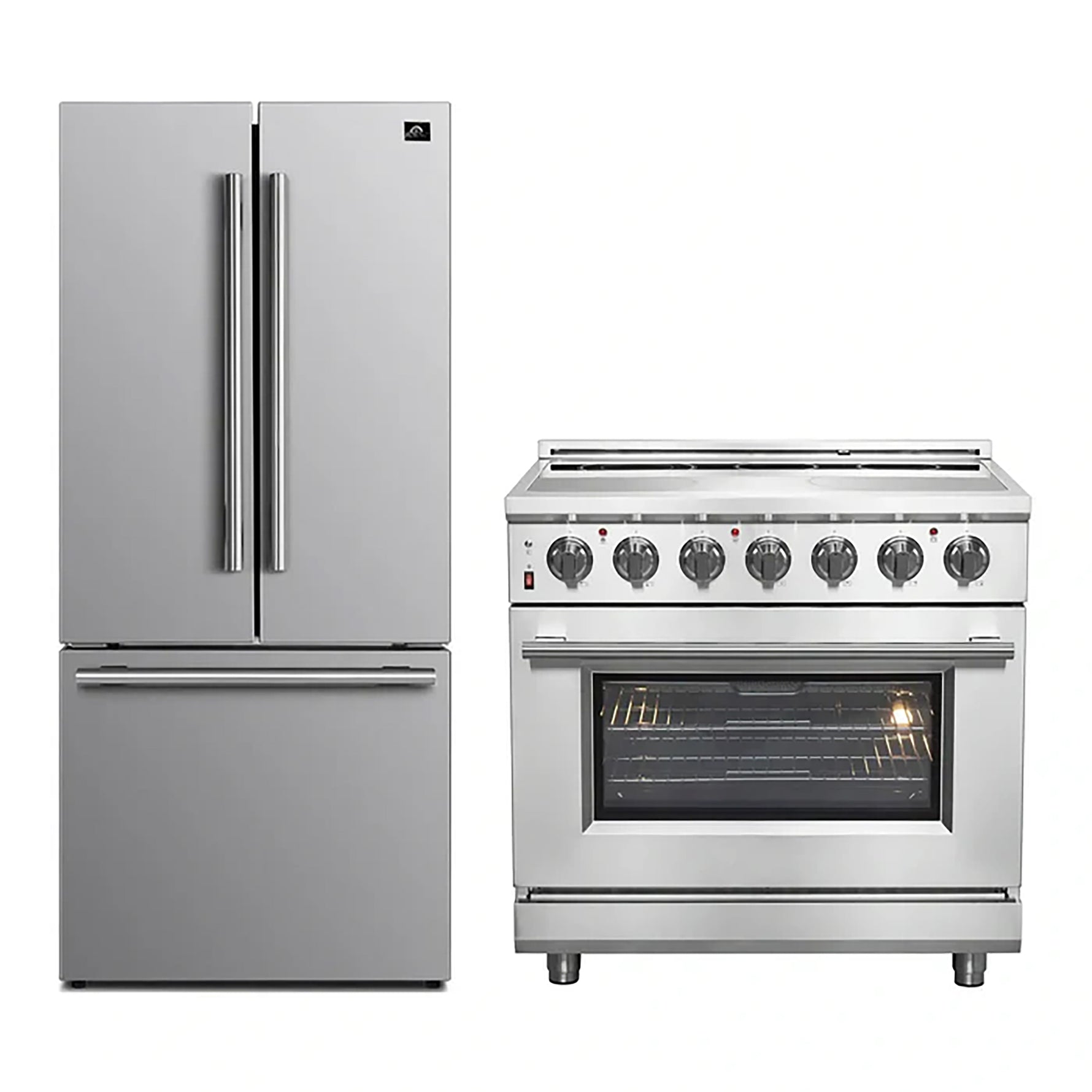 FORNO 2-Piece SS Kitchen Bundle - 36" Electric Range and 31" Bottom Freezer Refrigerator - BonPrix Électroménagers