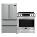 FORNO 2-Piece SS Kitchen Bundle - 30" Induction Range and 36" Bottom Freezer Refrigerator - BonPrix Électroménagers