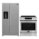 FORNO 2-Piece SS Kitchen Bundle - 30" Induction Range and 36" Bottom Freezer Refrigerator - BonPrix Électroménagers