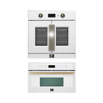 FORNO 2-Piece Kitchen Bundle - 30" White Single Wall Oven (1333-30), 30" White Microwave (3093-30) - BonPrix Électroménagers
