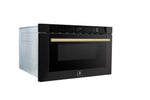 Forno Capoliveri Espresso 24-Inch Microwave Drawer, Black, 1.2 cu.ft, 1500 Watts, Built-In, Touch Control LCD Display, Auto-Touch Open/Close, 11 Power Levels, Sensor Cooking - BonPrix Électroménagers