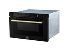 Forno Capoliveri Espresso 24-Inch Microwave Drawer, Black, 1.2 cu.ft, 1500 Watts, Built-In, Touch Control LCD Display, Auto-Touch Open/Close, 11 Power Levels, Sensor Cooking - BonPrix Électroménagers