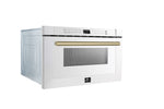 Forno Capoliveri Espresso 24-Inch Microwave Drawer, White, 1.2 cu.ft, 1500 Watts, Built-In, Touch Control LCD Display, Auto-Touch Open/Close, 11 Power Levels, Sensor Cooking - BonPrix Électroménagers