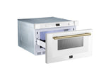 Forno Capoliveri Espresso 24-Inch Microwave Drawer, White, 1.2 cu.ft, 1500 Watts, Built-In, Touch Control LCD Display, Auto-Touch Open/Close, 11 Power Levels, Sensor Cooking - BonPrix Électroménagers