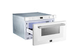 Forno Capoliveri Espresso 24-Inch Microwave Drawer, White, 1.2 cu.ft, 1500 Watts, Built-In, Touch Control LCD Display, Auto-Touch Open/Close, 11 Power Levels, Sensor Cooking - BonPrix Électroménagers