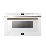 Forno Capoliveri Espresso 24-Inch Microwave Drawer, White, 1.2 cu.ft, 1500 Watts, Built-In, Touch Control LCD Display, Auto-Touch Open/Close, 11 Power Levels, Sensor Cooking - BonPrix Électroménagers