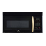 Forno Scalo 30-Inch Over the Range Microwave, Black – 1.6 cu.ft, 300 CFM Vent, Touch Control, LED Light - BonPrix Électroménagers