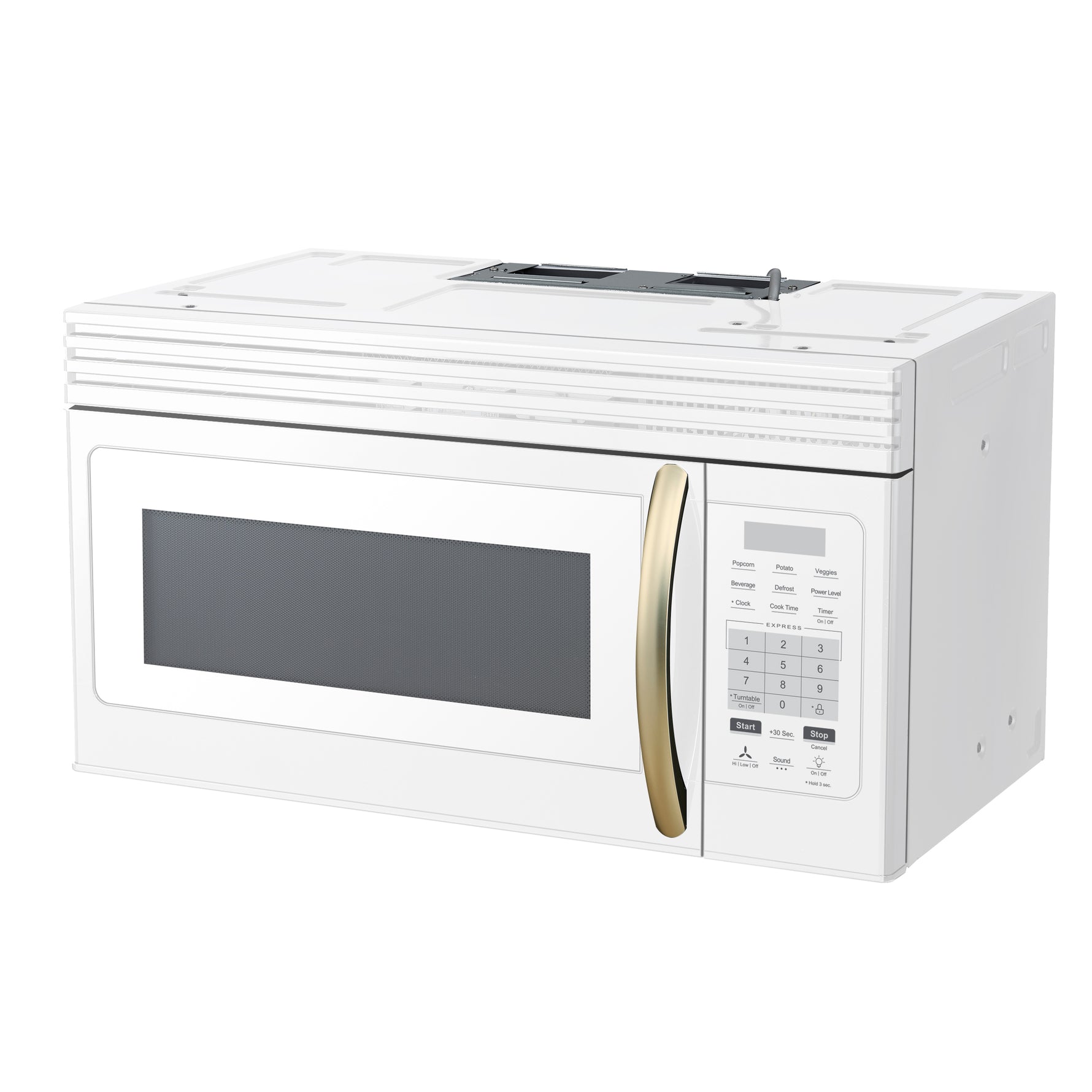 Forno Scalo 30-Inch Over the Range Microwave, White – 1.6 cu.ft, 300 CFM Vent, Touch Control, LED Light - BonPrix Électroménagers