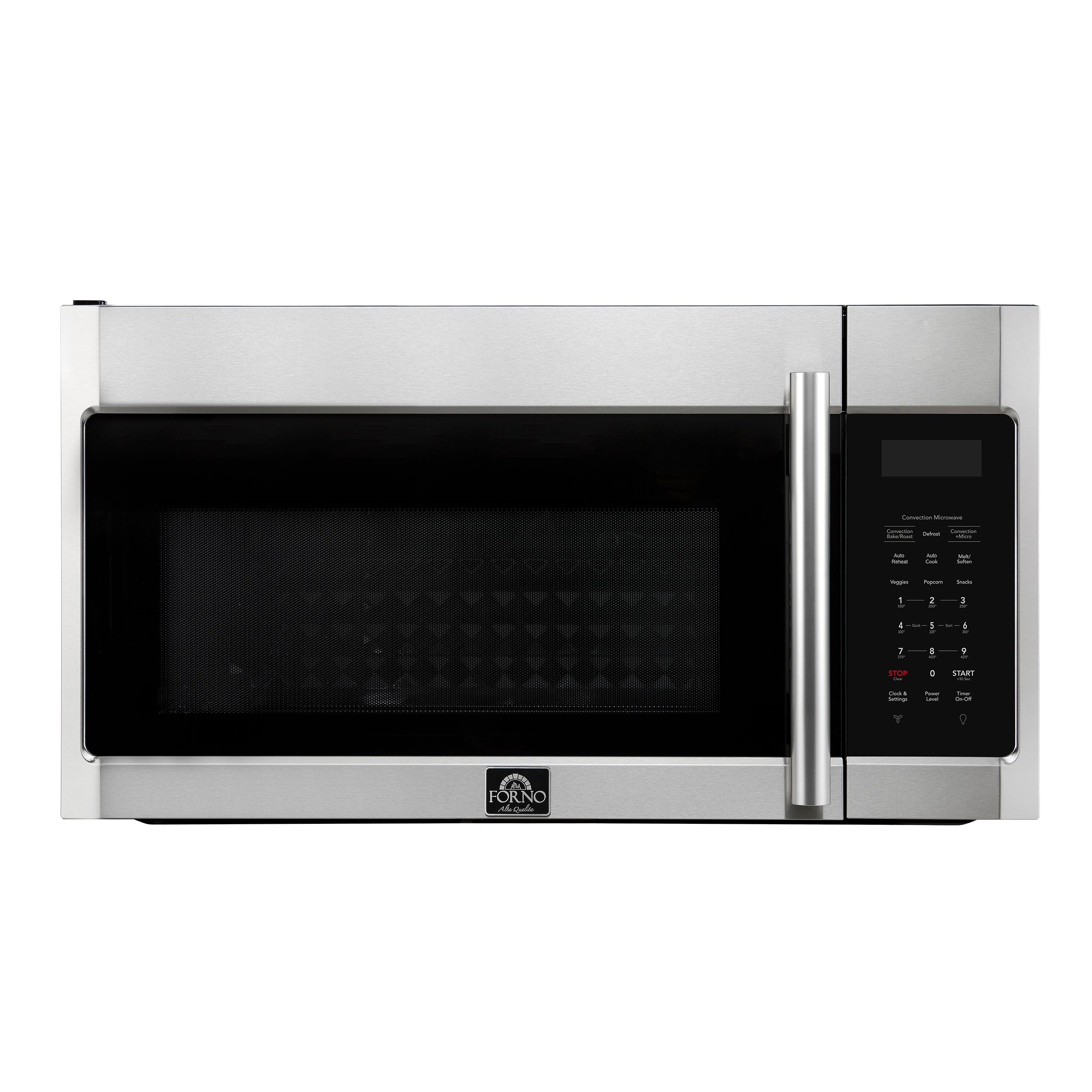 Forno Fornace 30-Inch Over the Range Convection Microwave, Stainless Steel – 1.5 cu.ft, 300 CFM Vent, Touch Control, LED Light - BonPrix Électroménagers