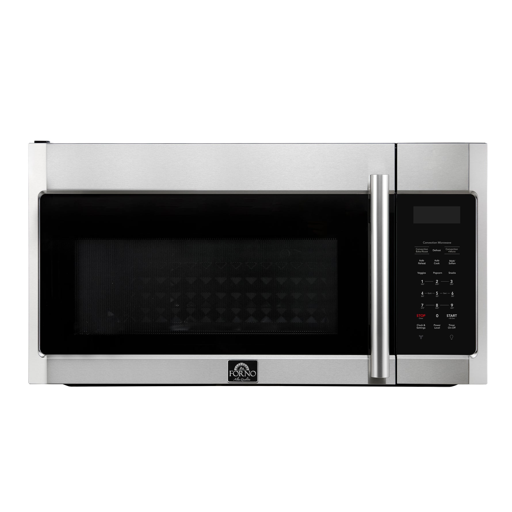 Forno Fornace 30-Inch Over the Range Convection Microwave, Stainless Steel – 1.5 cu.ft, 300 CFM Vent, Touch Control, LED Light - BonPrix Électroménagers