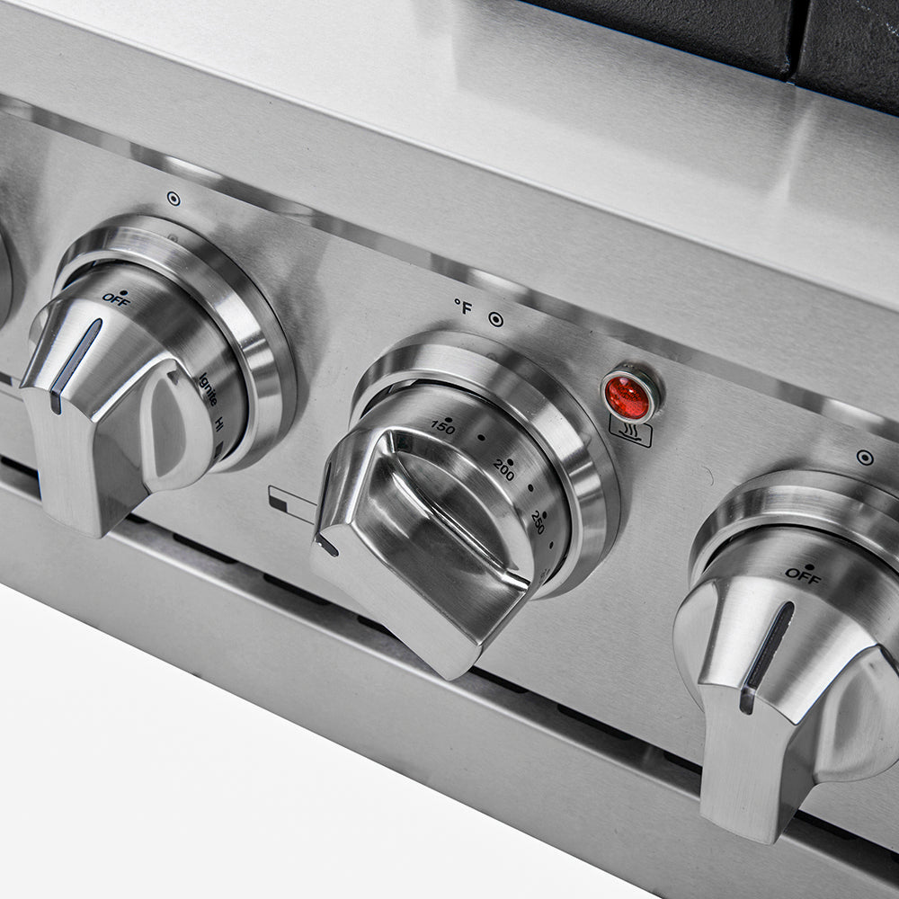 Forno Capriasca 36-Inch Gas Range, Stainless Steel, 6 Brass Burners, 120,000 BTU, Convection Oven, Energy Efficient - BonPrix Électroménagers